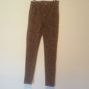 American Eagle Brown Leopard Print Jegging Size 6